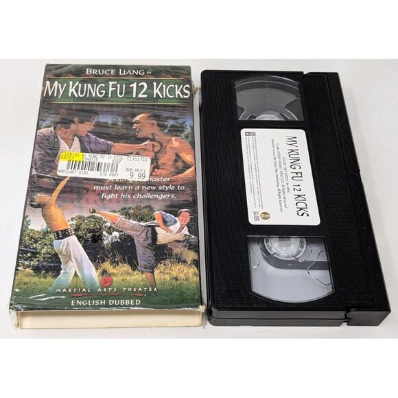 My Kung Fu 12 Kicks Bruce Liang VHS Tape Video Marial Arts English‎ Dub Vintage